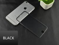 Скрийн протектор от закалено стъкло Full Screen за Apple Iphone 6 4.7 / Apple Iphone 6s 4.7 черна алуминиева извита лайсна